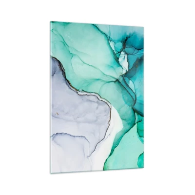 Impression sur verre - Image sur verre - Étude de turquoise - 70x100 cm