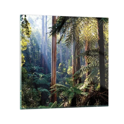Impression sur verre - Image sur verre - Fable de la forêt - 70x70 cm