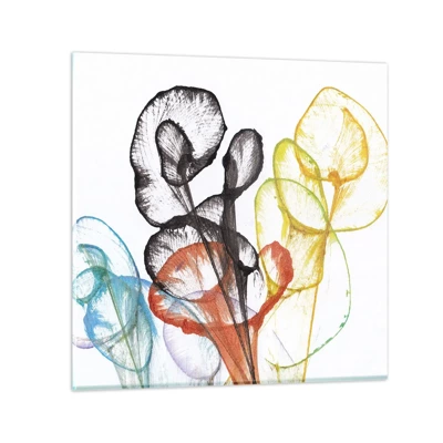 Impression sur verre - Image sur verre - Fleurs avec une âme - 70x70 cm