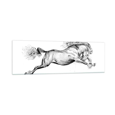 Impression sur verre - Image sur verre - Immortalisé au galop - 160x50 cm