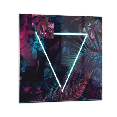 Impression sur verre - Image sur verre - Jardin de style disco - 40x40 cm