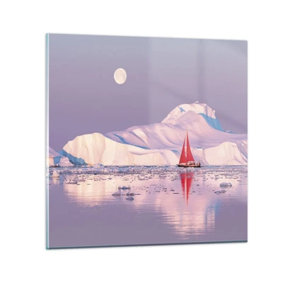 Impression sur verre - Image sur verre - La chaleur de la voile, le froid de la glace - 30x30 cm