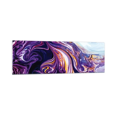 Impression sur verre - Image sur verre - La courbure de l'espace en violet - 160x50 cm