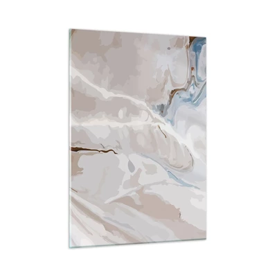 Impression sur verre - Image sur verre - Le bleu serpente sous le blanc - 50x70 cm