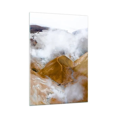 Impression sur verre - Image sur verre - Le charme brut de l'Islande - 50x70 cm