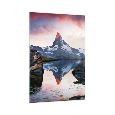 Impression sur verre - Image sur verre - Le coeur des montagnes est chaud - 80x120 cm