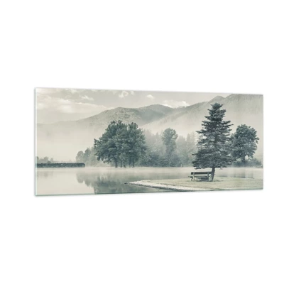 Impression sur verre - Image sur verre - Le lac dort encore - 100x40 cm