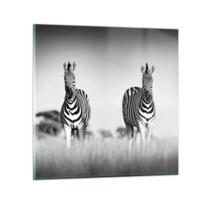 Impression sur verre - Image sur verre - Le monde est bel et bien noir et blanc - 30x30 cm