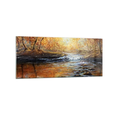 Impression sur verre - Image sur verre - Le ruisseau d'or - 120x50 cm