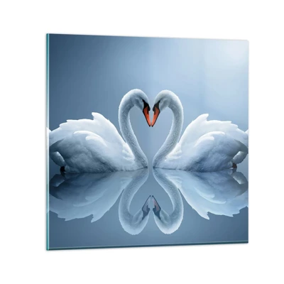 Impression sur verre - Image sur verre - Le temps de l'amour - 50x50 cm