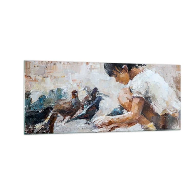 Impression sur verre - Image sur verre - Les plus petits et les plus gentils - 100x40 cm