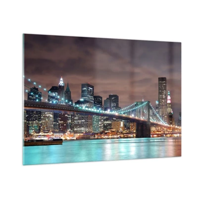 Impression sur verre - Image sur verre - Lumières des grandes villes - 100x70 cm