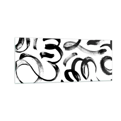 Impression sur verre - Image sur verre - Noir sur blanc - 100x40 cm