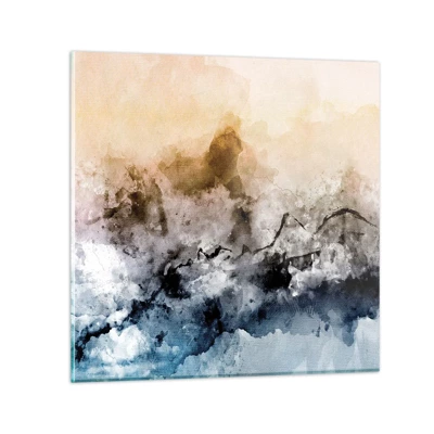 Impression sur verre - Image sur verre - Noyé dans un nuage de brouillard - 40x40 cm