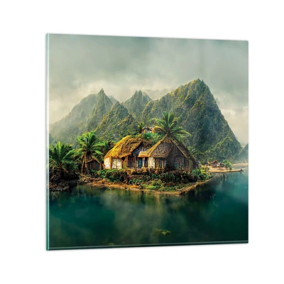 Impression sur verre - Image sur verre - Paradis tropical - 70x70 cm