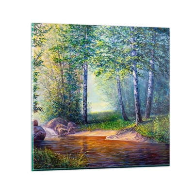 Impression sur verre - Image sur verre - Paysage idyllique - 70x70 cm