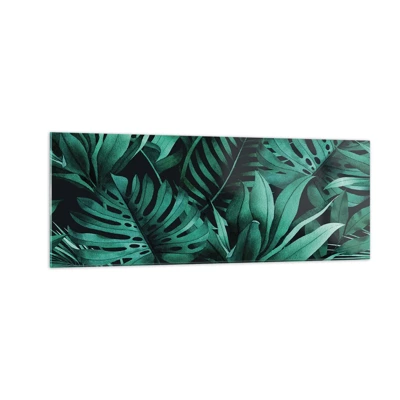 Impression sur verre - Image sur verre - Profondeur du vert tropical - 140x50 cm