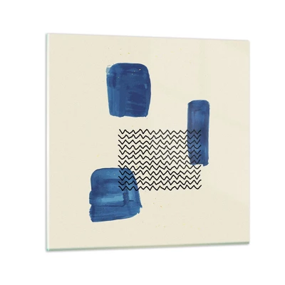 Impression sur verre - Image sur verre - Quatuor abstrait - 30x30 cm