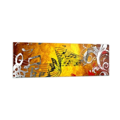 Impression sur verre - Image sur verre - Que la musique coule - 160x50 cm