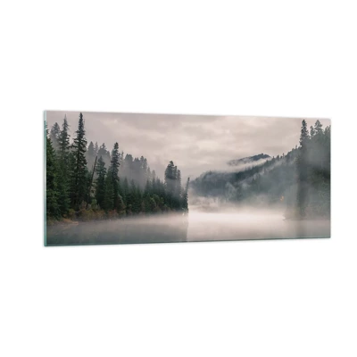 Impression sur verre - Image sur verre - Reflet dans le brouillard - 100x40 cm