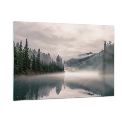 Impression sur verre - Image sur verre - Reflet dans le brouillard - 120x80 cm