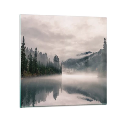 Impression sur verre - Image sur verre - Reflet dans le brouillard - 30x30 cm