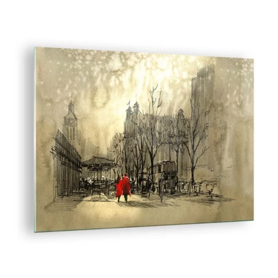 Impression sur verre - Image sur verre - Rendez-vous dans le brouillard de Londres - 70x50 cm