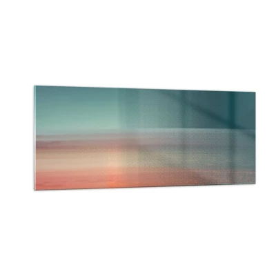 Impression sur verre - Image sur verre - Résumé : vagues de lumière - 100x40 cm