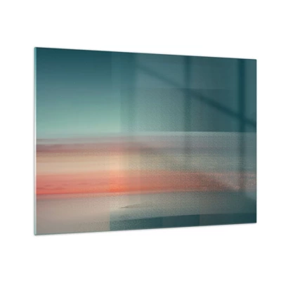 Impression sur verre - Image sur verre - Résumé : vagues de lumière - 70x50 cm
