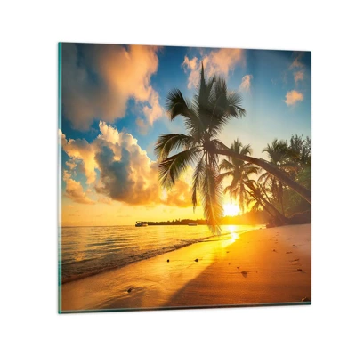 Impression sur verre - Image sur verre - Rêve caribéen - 70x70 cm