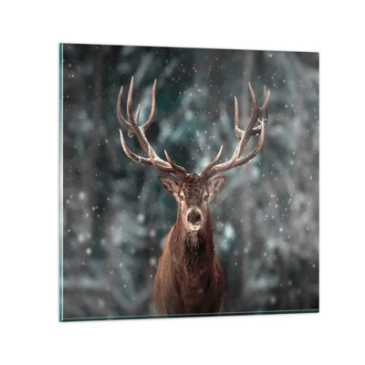 Impression sur verre - Image sur verre - Roi de la forêt couronné - 60x60 cm