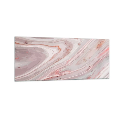 Impression sur verre - Image sur verre - Rose liquide - 100x40 cm