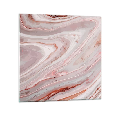 Impression sur verre - Image sur verre - Rose liquide - 70x70 cm