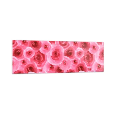 Impression sur verre - Image sur verre - Roses en-haut et en-bas - 160x50 cm