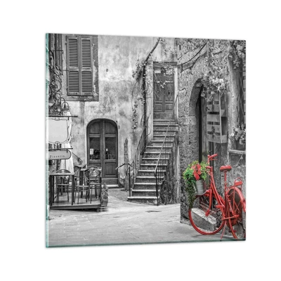 Impression sur verre - Image sur verre - Ruelle toscane - 70x70 cm