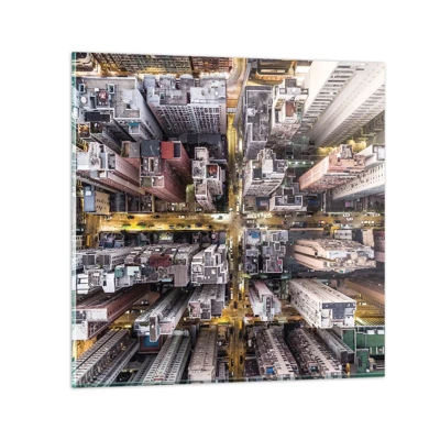 Impression sur verre - Image sur verre - Salutations de Hong-Kong - 40x40 cm