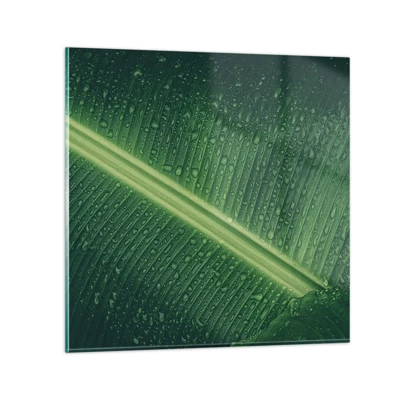 Impression sur verre - Image sur verre - Structure de vert - 50x50 cm