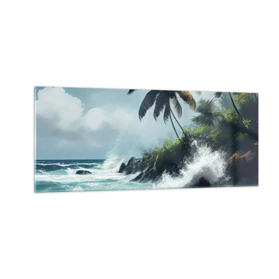 Impression sur verre - Image sur verre - Sur une côte tropicale - 100x40 cm