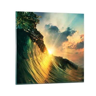 Impression sur verre - Image sur verre - Surfeur, où es-tu ? - 40x40 cm