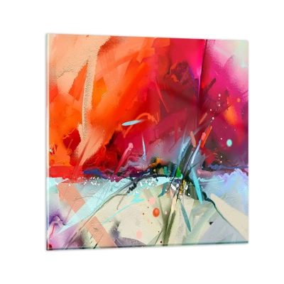 Impression sur verre - Image sur verre - Une explosion de lumières et de couleurs - 60x60 cm