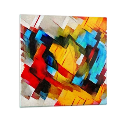 Impression sur verre - Image sur verre - Une superposition multicolore - 40x40 cm