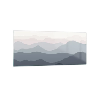 Impression sur verre - Image sur verre - Vagues de montagnes - 120x50 cm