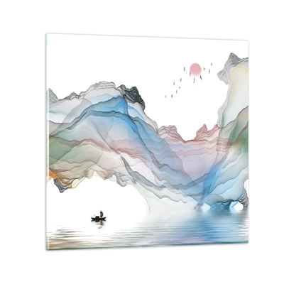 Impression sur verre - Image sur verre - Vers les montagnes de cristal - 70x70 cm