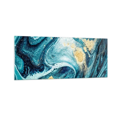 Impression sur verre - Image sur verre - Vortex bleu - 100x40 cm