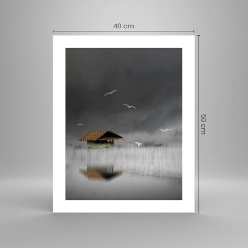 Affiche - Poster - A l'abri de la pluie - 40x50 cm