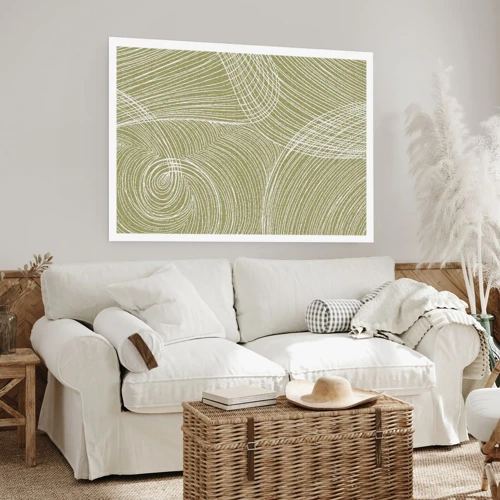 Affiche - Poster - Abstraction complexe de blanc - 100x70 cm