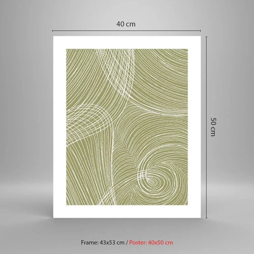 Affiche - Poster - Abstraction complexe de blanc - 40x50 cm