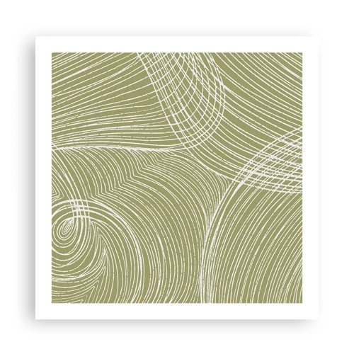 Affiche - Poster - Abstraction complexe de blanc - 60x60 cm