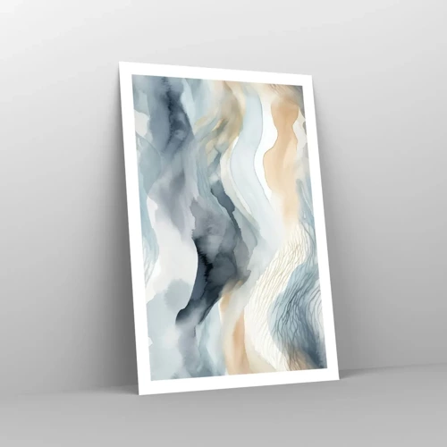 Affiche - Poster - Abstraction enneigée et brumeuse - 61x91 cm