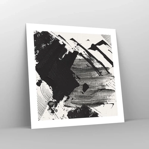 Affiche - Poster - Abstraction – expression du noir - 50x50 cm